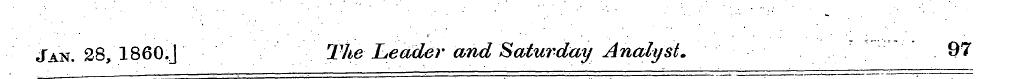 Jan. 28, 1860.J The Leader and Saturday ...