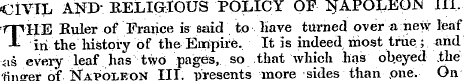 CIVIL AND- RELIGIOUS POLICY OF NAPOLEON ...