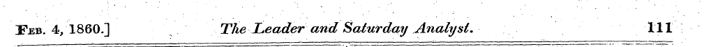 JTeb. 4, I860.] The Leader and Saturday ...