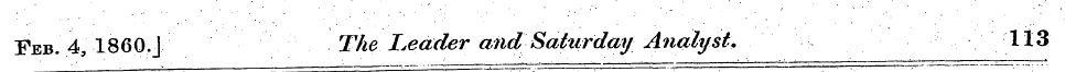 Feb. 4, I860.J The Leader arid Sattird&y...