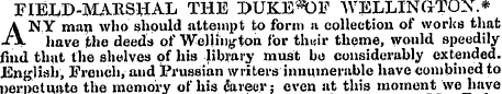 FIELD-MARSWAL THE DUKE^F WELLINGTON.* A ...