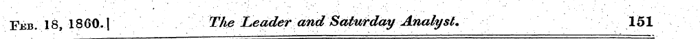 Fjsb. 18, I860.] T/ie Leader and Saturda...