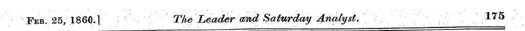Feb. 25, 1860^ 1 ^ie Leader and' Saturda...