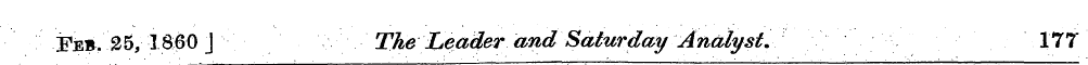 "Feb. 25, I860 j The J^eader and Saturda...