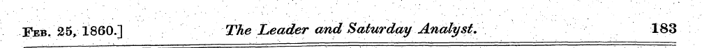 Feb. 25, i860.] The Leader and Saturday ...