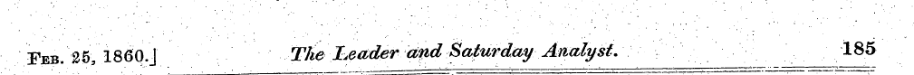 Feb, 25, 1860J The Leader afid Saturday ...
