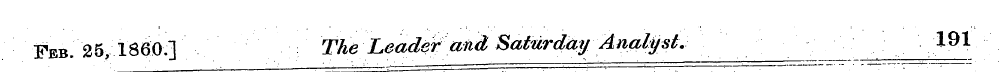 Feb. 25, I860.] The Leader mid Sattwday ...