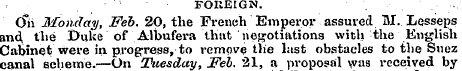 foreign. . ... Cfh Monday, Feb. 20, the ...