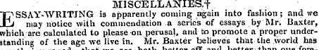 MISCELLANIES^ ESS AY-WRITING is apparent...
