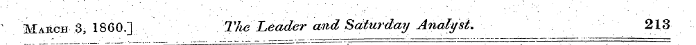 V March 33 I860.] TheLeader and Saturday...