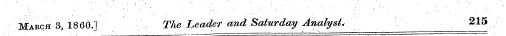 March 3, 1860.] The Leader and Saturday ...
