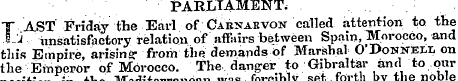 PARLIAMENT; T" AST Friday the Earl of Ca...