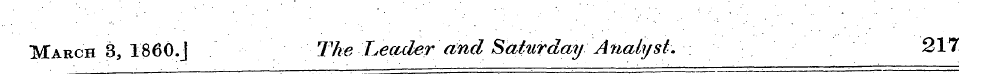 March 3, 1860.J 77ie Leader and Saturday...