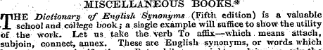 MISCELLANEOUS BOOKS* fT\YHL Dictionary o...