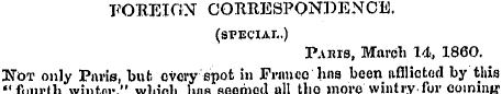 FOREIGN CORRESPONDENCE. (special.) Paris...