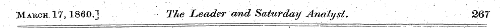 March 17, I860.] The Leader and Saturday...