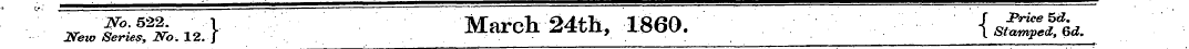 " , ' : ^^y | : . 12,} March 24th, I860....
