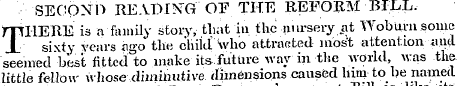 SECOND READING"OF THE REFORM BILL. milER...