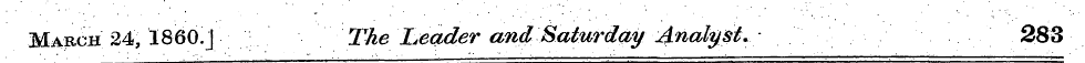March 24, I860 J The Leader and'Saturday...