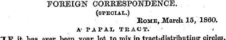 FOREIGN CORRESPONDENCE. (SI'EOIAL.) Home...
