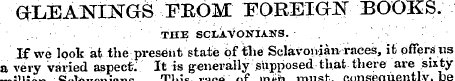 GLEANINGS FEOM FOREIGN BOOKS. THE SCIiAV...