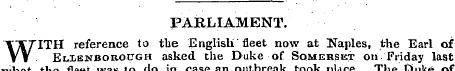 PARLIAMENT. WITH reference to the Englis...