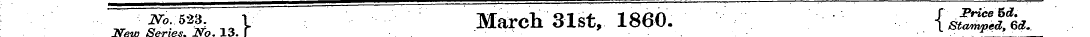 Z~W^fZV ~~~~~~~ March 31st, 1860. ~~~ ' ...