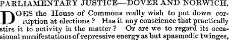 PARLIAMENTARY JUSTICE—DOVER AND NORWICH....