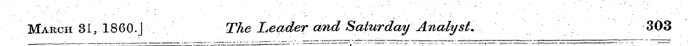 March-81, 1860.J The Leader and Saturday...