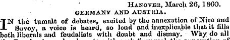 Hanover, March 26, 18C0. GEKMANY AND AUS...