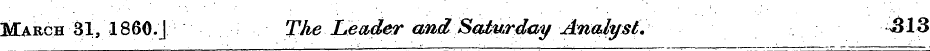 March 31,1860.J The Leader and Saturday ...