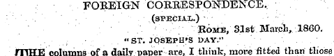FOREIGN COHBESPOlSrDENCE, (special.) v ;...