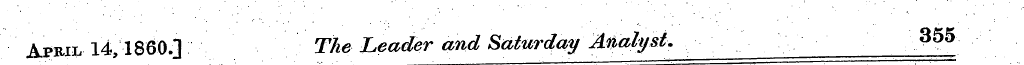 April 14,1860.] The Leader and Saturday ...