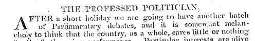 , THE PROFESSED POLITIC:!AX., AFTER a sh...