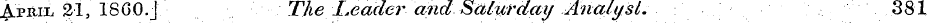 April 21, 18G0.J The I.eader and Saturda...