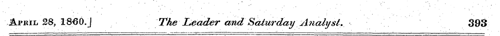 jkritfii 28, 1860. j The Leader and Satu...