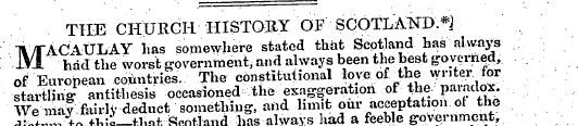 THE CHURGH HISTORY OF SCOTLAND.*! H /TAC...