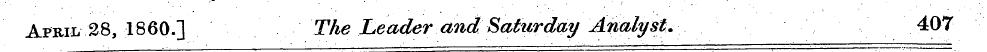 April 28, 1860.] The Leader and Saturday...