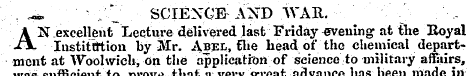 | ¦ | ' ..-, **. ^ SCIENCE AND AVAR. //¦...