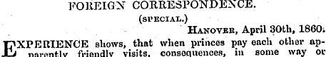 FOREIGN CORRESPONDENCE. (SVECIAL.) Hanov...