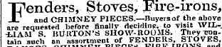 TPenders, Stoves, Fire-irons, X? and CHI...