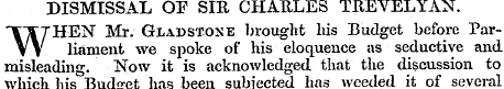 DISMISSAL OF SIR OHAULES TREVELYAN. "VTT...