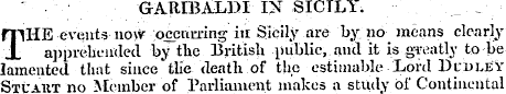 GARIBALDI IN SICTLY. _ a THE events now ...