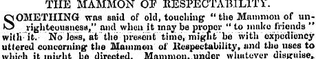 THE MAMMON OP RESPECTABILITY. SOMETHING ...