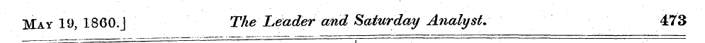 May 19, 1860.J The Leader and Saturday A...