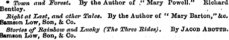 • Town and Forest, By the Author of , < ...