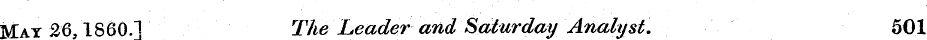 May 26,1860.1 The Leader and Saturday An...