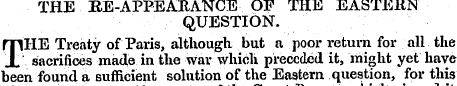 THE RE-APPEARANCE OF THE EASTERN QUESTIO...