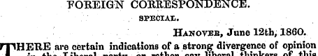 FOREIGN CORRESPONDENCE. SPECIAL Hanoveb,...