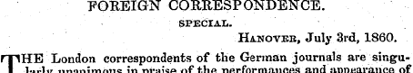 FOREIGN CORRESPONDENCE. -SPECIAL. ' Hano...